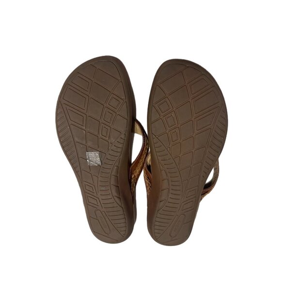 Aetrex Emmy Size 9  Flip Flops Thong Sandals Braid Detail - Picture 2 of 7